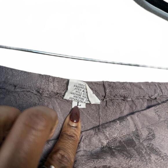 Taupe Textured Long Women's Skirt - Picture 4 of 6